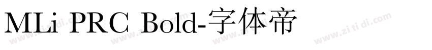 MLi PRC Bold字体转换